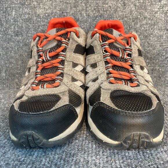 COLUMBIA REDMOND Waterproof SNEAKERS Gray Black Red Youth Size 3 - Picture 4 of 8